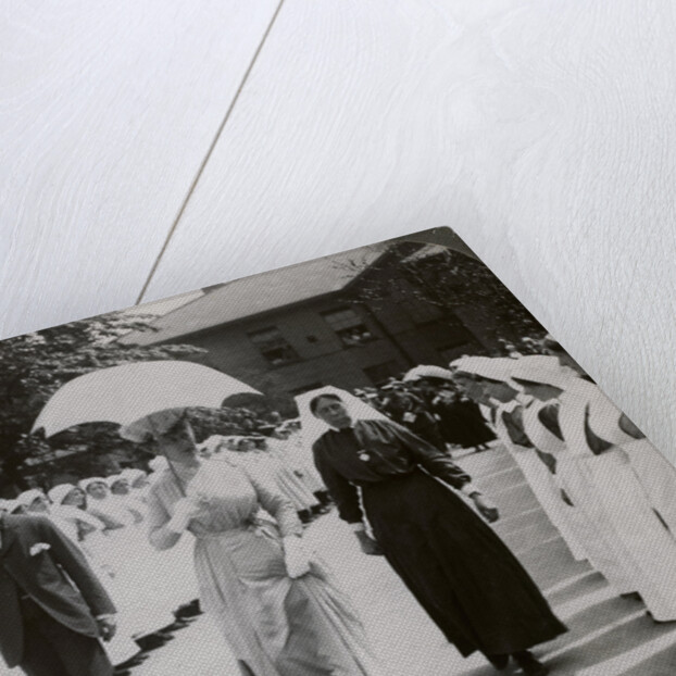Her Majesty walking through the guard of honour of nurses of RN Hospital, Hull by Realistic Travels Publishers