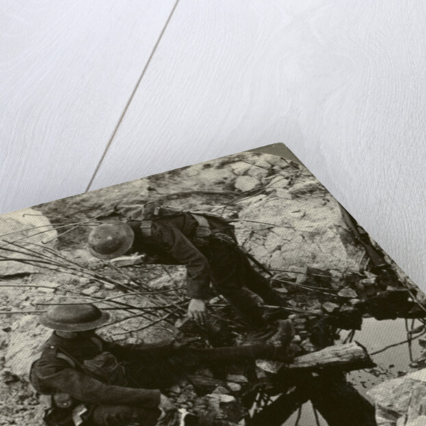 Giving water to a wounded pal, Hooge, Ypres, Belgium, World War I by Realistic Travels Publishers