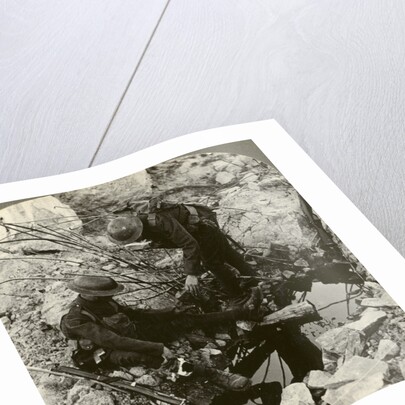 Giving water to a wounded pal, Hooge, Ypres, Belgium, World War I by Realistic Travels Publishers