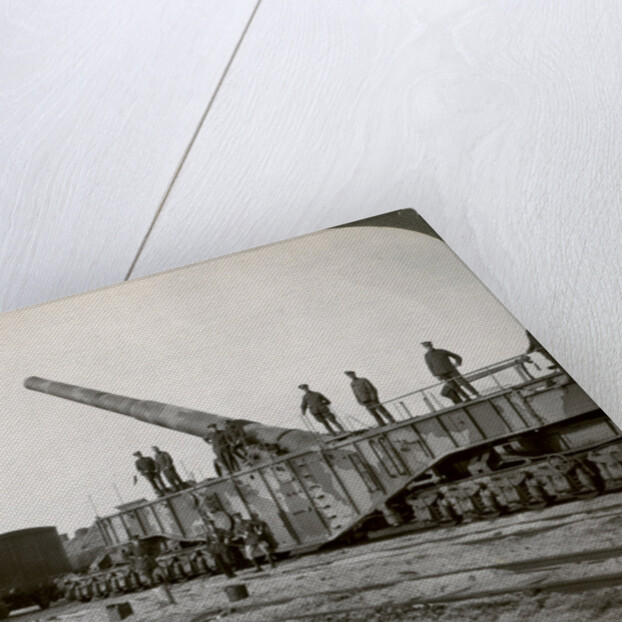 16 inch railway gun which pulverised the Hindenburg Line, World War I, France by Realistic Travels Publishers