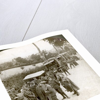 Ammunition convoy parked in a Flanders lane awaiting orders, World War I by Realistic Travels Publishers