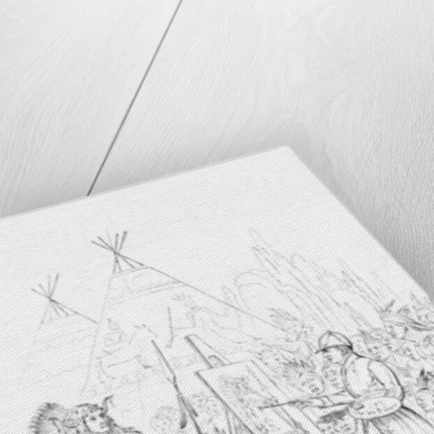 Painting a portrait of a Native American by Anonymous