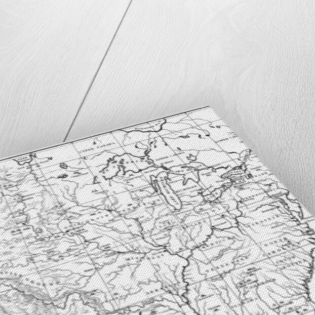 Map of North America with locations of Native American tribes by Myers and Co