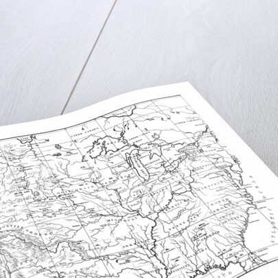 Map of North America with locations of Native American tribes by Myers and Co
