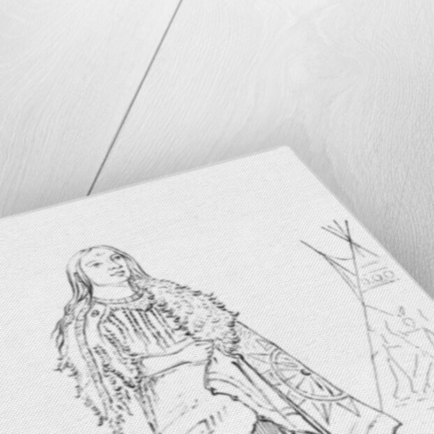 Portrait of 'Woman Who Strikes Many', Native American woman by Myers and Co