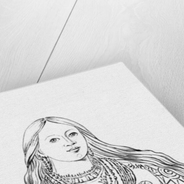 Portrait of 'Mink', Native American woman by Myers and Co