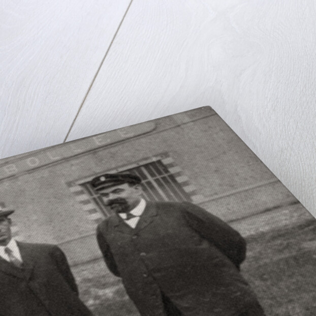 Wilbur Wright, American aviator, and Leon Bollee, French inventor and car manufacturer by Anonymous