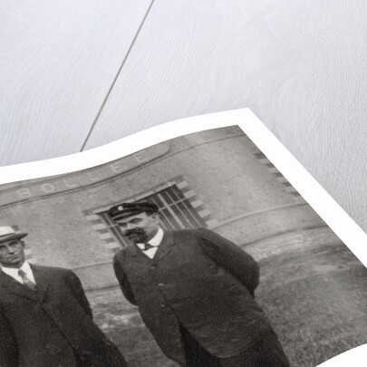Wilbur Wright, American aviator, and Leon Bollee, French inventor and car manufacturer by Anonymous