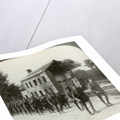 London Territorials on the march, La Bassee Road, northern France, World War I by Realistic Travels Publishers