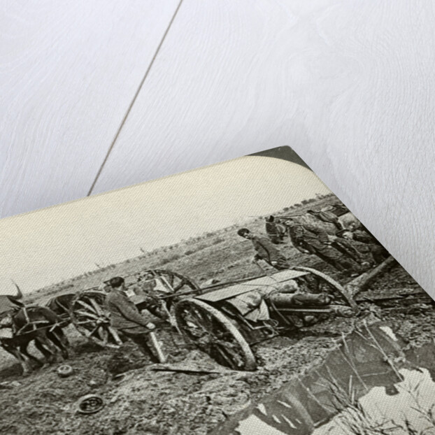 Removing a field gun from a flooded position, World War I by Realistic Travels Publishers