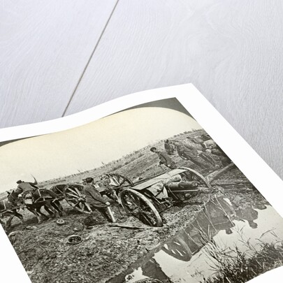 Removing a field gun from a flooded position, World War I by Realistic Travels Publishers