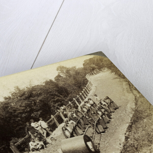 Women working on the Darjeeling Highway, India by Underwood & Underwood