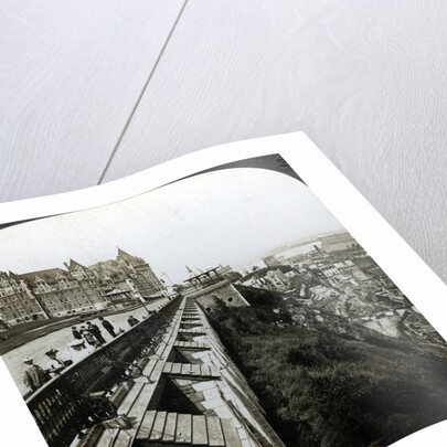 Hotel Chateau Frontenac and Dufferin Terrace, Quebec, Canada by Underwood & Underwood