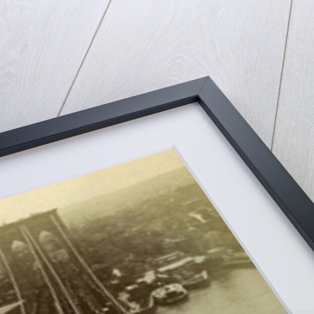 Brooklyn from one of the towers of the Suspension Bridge, New York, USA by Kilburn Brothers