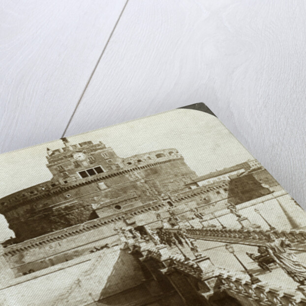 Bridge and Castle of St Angelo, Rome, Italy by Underwood & Underwood