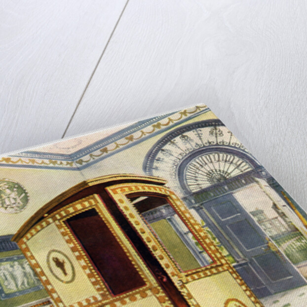 Painted and lacquered sedan chair with domed top by Edwin Foley