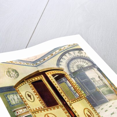 Painted and lacquered sedan chair with domed top by Edwin Foley
