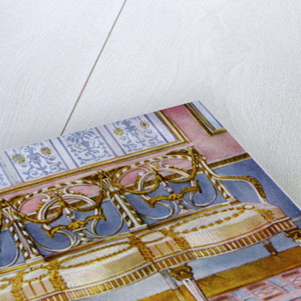 White gilt and painted settee, Pergolesi influence 1911-1912 by Edwin Foley
