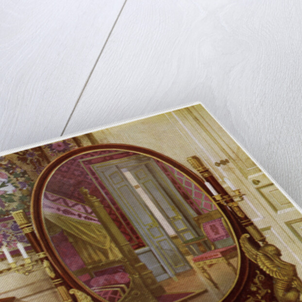 Oval mirror and bed of Napoleon I by Edwin Foley