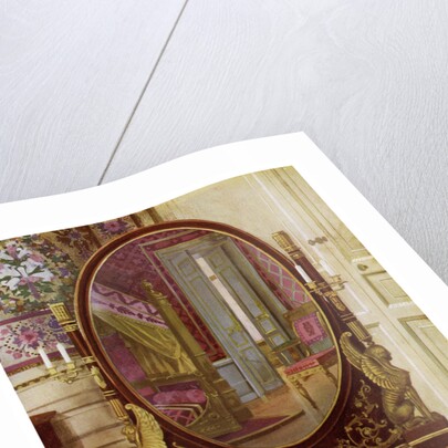 Oval mirror and bed of Napoleon I by Edwin Foley