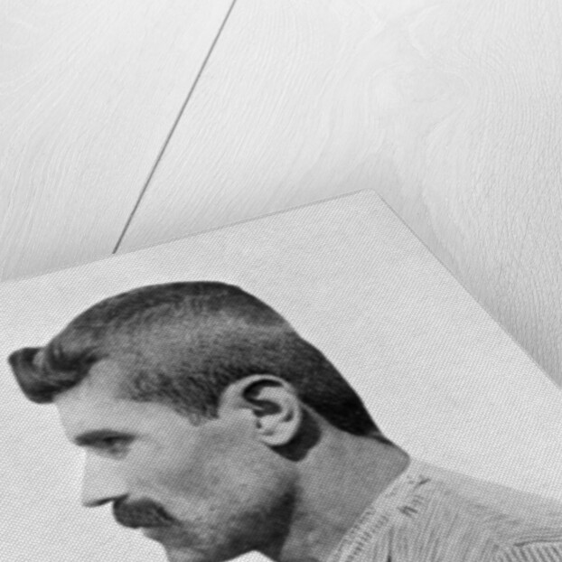 A man with a flattened head by Anonymous