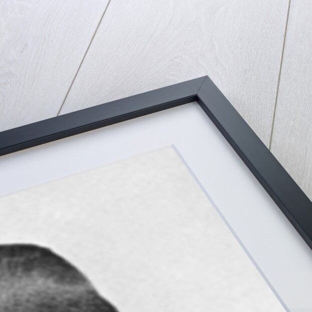 A man with a flattened head by Anonymous