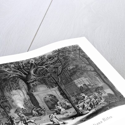 Hindu Fakirs Practising Their Superstitious Rites Under the Banyan Tree by Bell