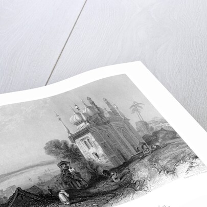 The Musjid at Chazipore, India by W Finden