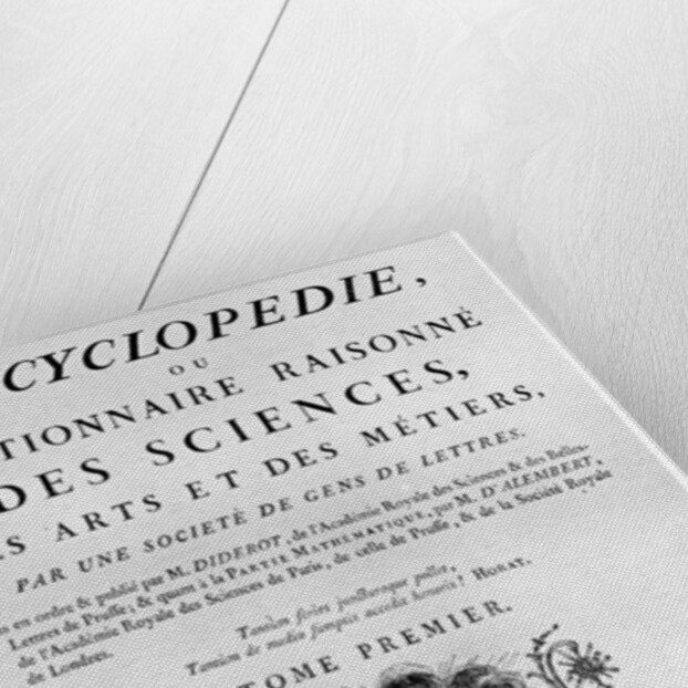 Title page of Denis Diderot's Encyclopedie by Anonymous