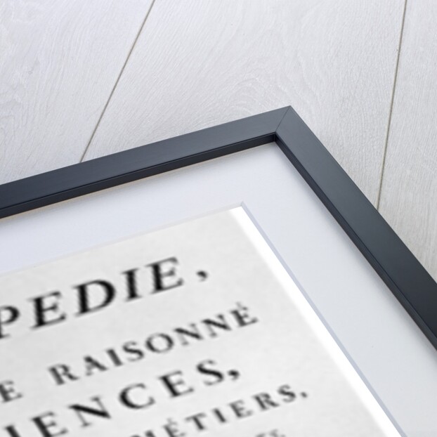 Title page of Denis Diderot's Encyclopedie by Anonymous