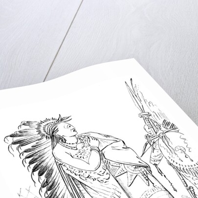 'Two Crows', Native American male of the Minataree tribe by Myers and Co