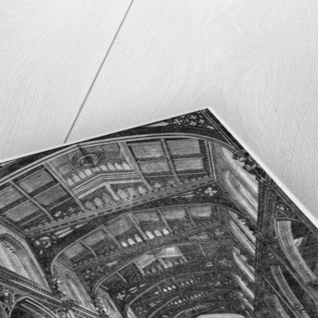 Interior of the Library, Guildhall, City of London by Anonymous