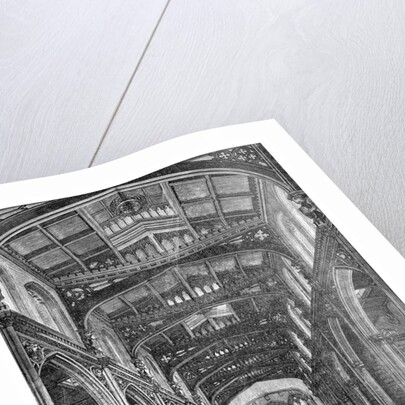 Interior of the Library, Guildhall, City of London by Anonymous