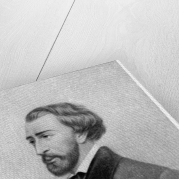 Alfred de Musset, French Romantic playwright, poet and painter, c1845-1890) by Anonymous
