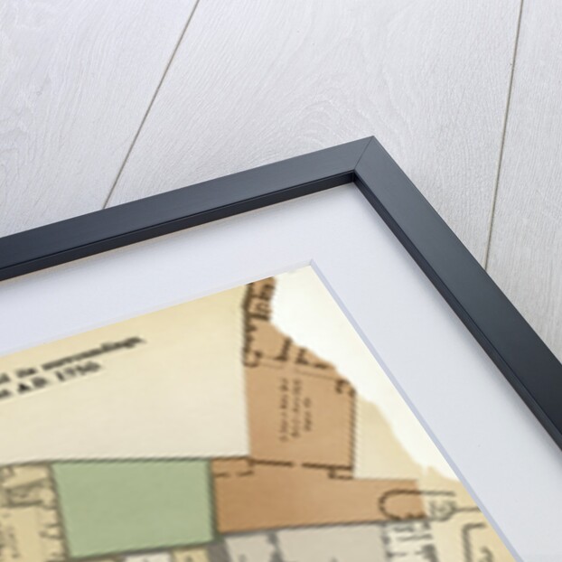 Plan of Guildhall and its surroundings, City of London by Anonymous