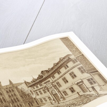 West view of Guildhall Chapel and Blackwell Hall, City of London by Anonymous