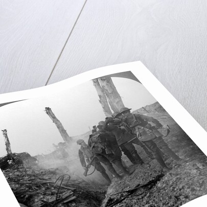 Interrogating a German soldier, Hohenzollern Redoubt, France, World War I by Realistic Travels Publishers