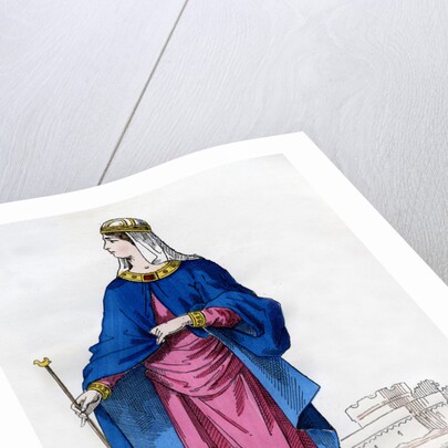 Frankish woman of the time of the Carolingians, 890-900 by Anonymous