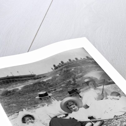 People on a beach by Anonymous