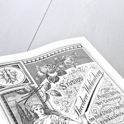 Back of a photograph promoting the studio of Theodore Waltenberg by Anonymous