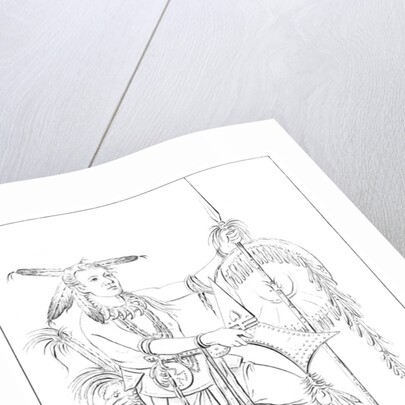 Sac or Fox brave, Rock Island, Upper Mississippi by Myers and Co