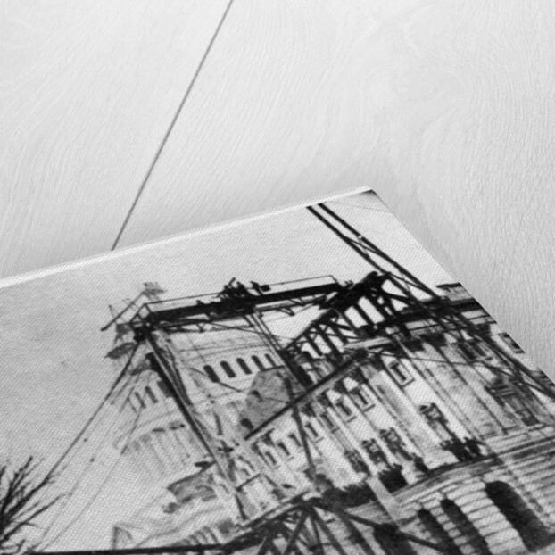 One of the wings of the Capitol near completion, Washington DC, USA by Anonymous