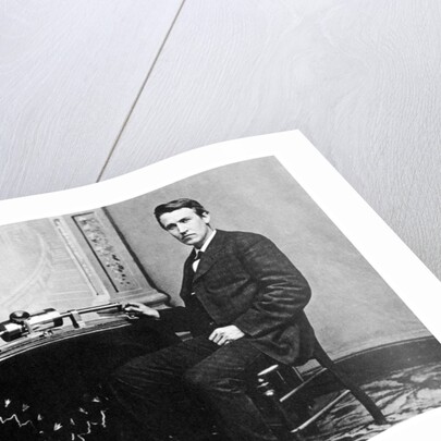 Thomas Alva Edison, American inventor, with his phonograph by Anonymous