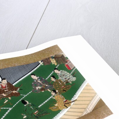 Raiko and his comrades before the demon robber by Anonymous