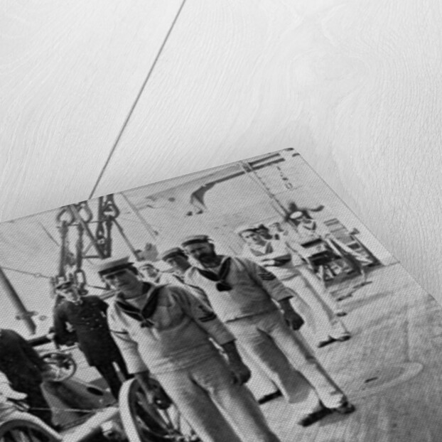 Drill with a light gun on board HMS Camperdown by Gregory & Co