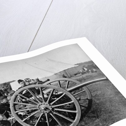 Gunners of field artillery drilling with a 12 pounder by Gregory & Co