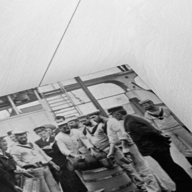 Issuing rum on board HMS Royal Sovereign by W Gregory