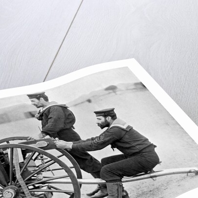 Royal Navy Maxim gun practice at Whale island, Portsmouth, Hampshire by Gregory & Co