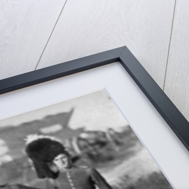 A camp guard of the Seaforth Highlanders at the New Forest manoeuvres, Hampshire by Gregory & Co