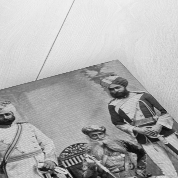 Three of the chief officers of the household troops of the Nizam of Hyderabad, India by Platin Portrait Studios